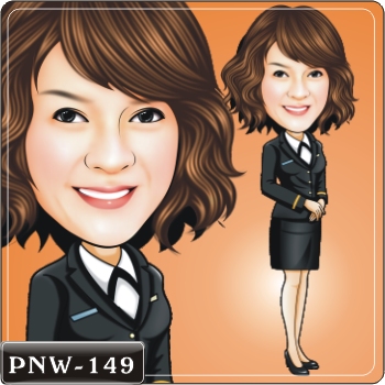 海軍Q版畫.女生人像Q版漫畫PNW-149